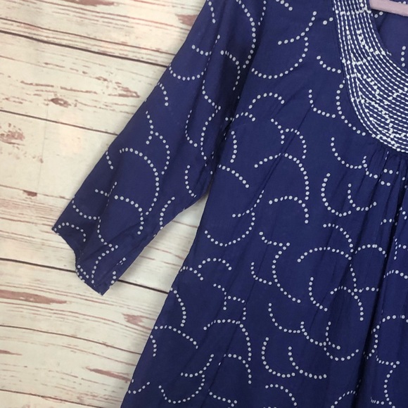 Boden Purple And Green Tunic Top / Dress Size 6 - Picture 3 of 8